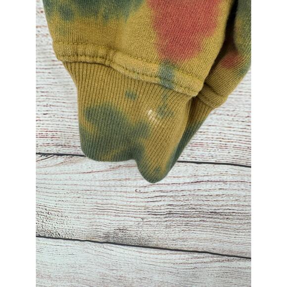 mnml Tie Dye Full Zip Hoodie Sweatshirt Womens Large Green Brown Red - Picture 7 of 12